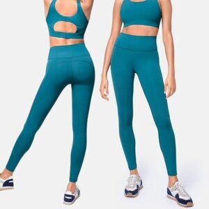 Outdoor Voices LightForm Hi-Rise Leggings - Gulf Blue / Teal - Size XS